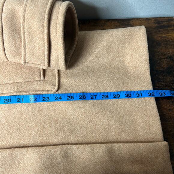 Nine West Camel City Coat Tan Peacoat Women's XL Minimalist Preppy Academia - Picture 11 of 12